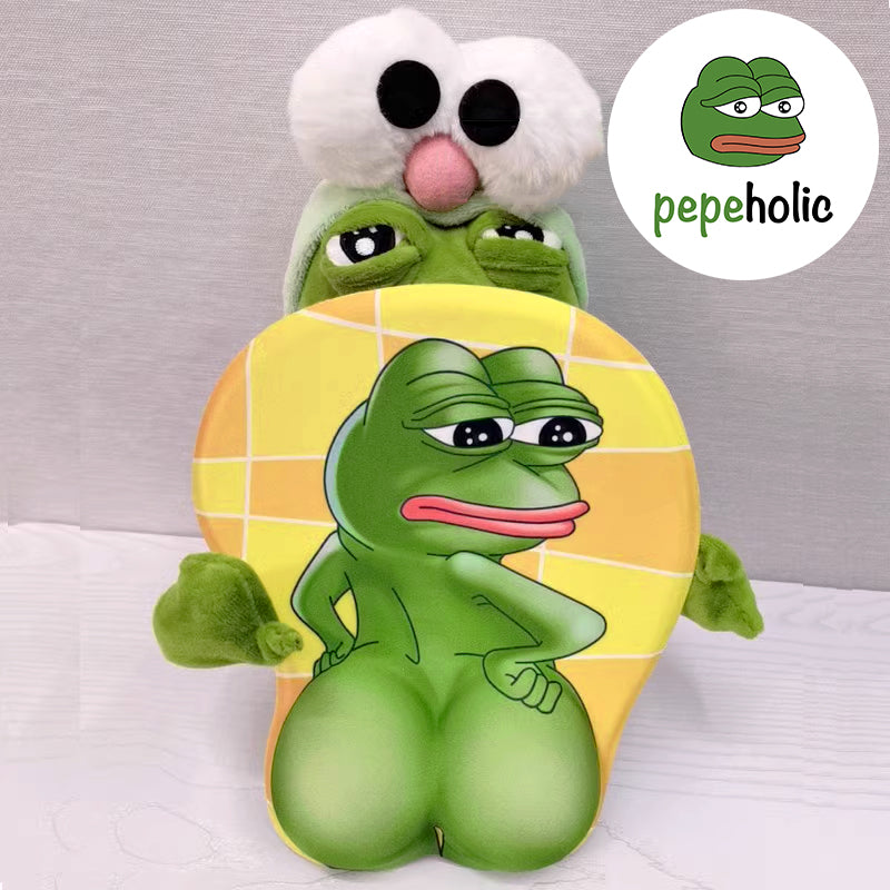 Pepe The Sad Frog Ergonomic Mouse Pad with Wrist Rest