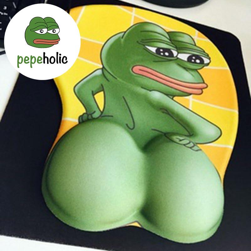 Pepe The Sad Frog Ergonomic Mouse Pad with Wrist Rest