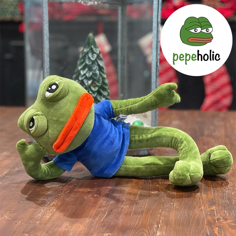 Sad Pepe Frog Plush with Removable Clothes and Panties