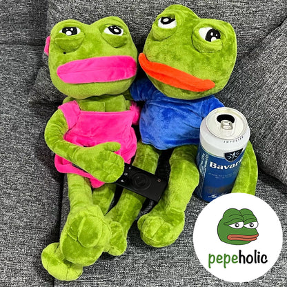 Sad Pepe Frog Plush with Removable Clothes and Panties