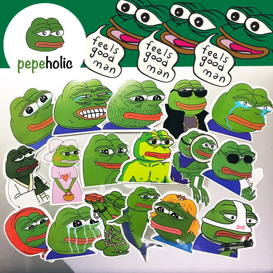 Pepe the Frog Sticker Set – 17 Designs